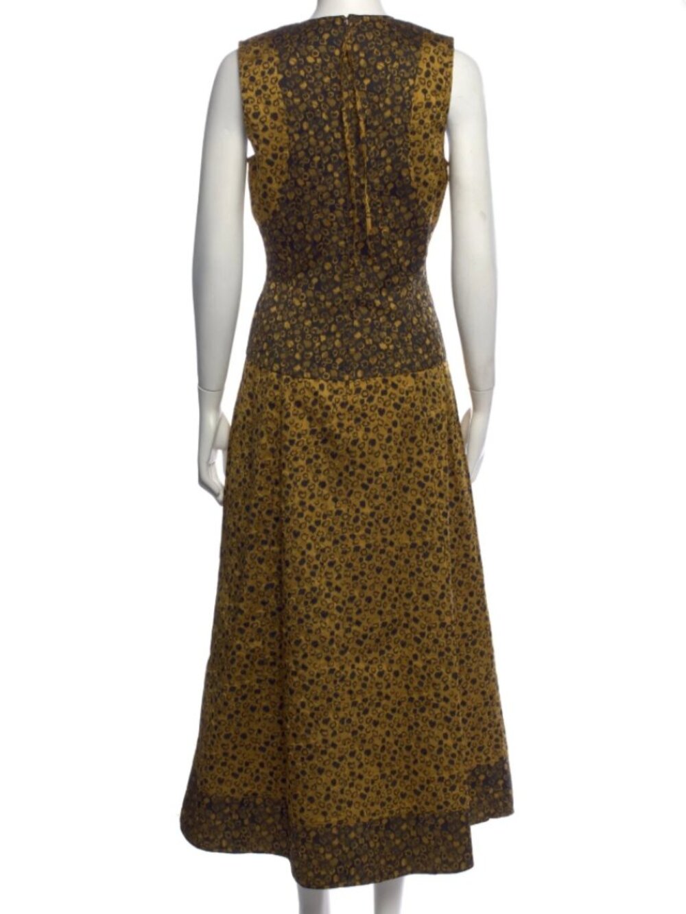 NWOT ULLA JOHNSON Isadora Drop Waist Maxi Dress in Lynx S $1,690 - Picture 8 of 8